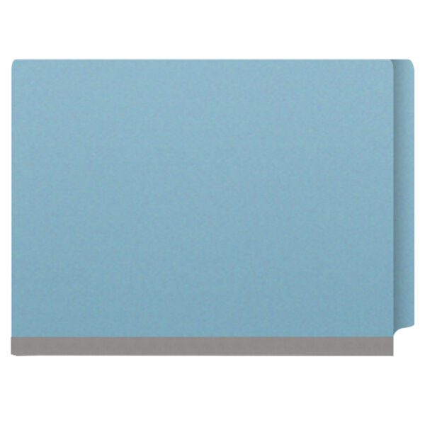 Side Tab Classification Folder, 2" Expansion, Letter Size, 1 Divider, Light Blue (Box of 10) - Image 3