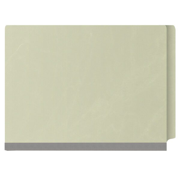 Side Tab Classification Folder, 2" Expansion, Letter Size, 1 Divider, Pale Green (Box of 10) - Image 3