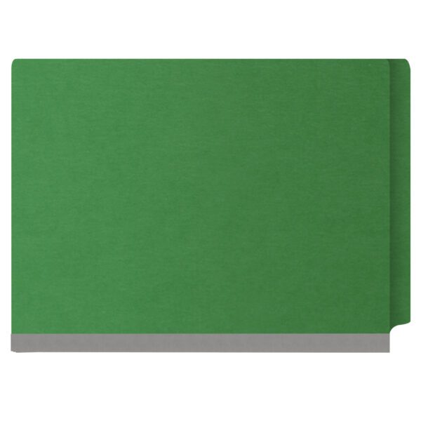 Side Tab Classification Folder, 2" Expansion, Letter Size, 1 Divider, Moss Green (Box of 10) - Image 3