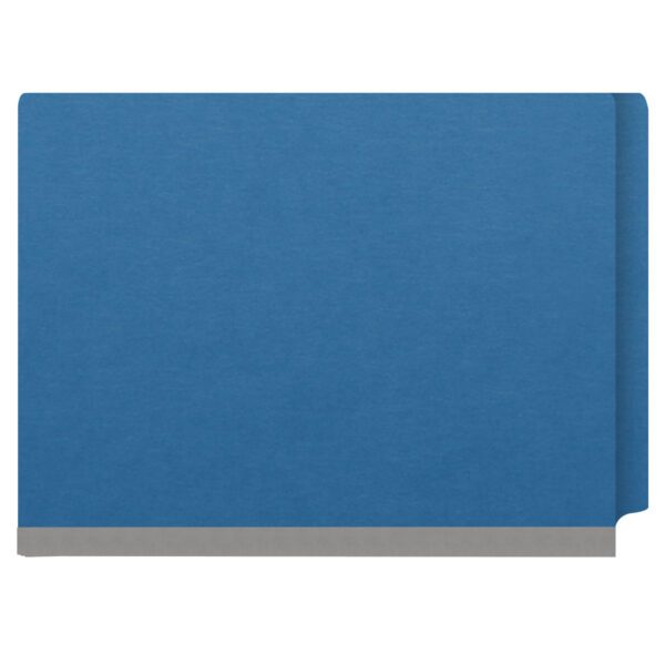 Side Tab Classification Folder, 2" Expansion, Letter Size, 1 Divider, Dark Blue (Box of 10) - Image 3
