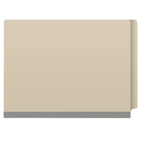 Side Tab Classification Folder, 2" Expansion, Letter Size, 1 Divider, Manila (Box of 10) - Image 3