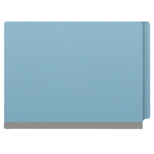 Side Tab Classification Folder, 2" Expansion, Letter Size, 2 Dividers, Light Blue (Box of 10) - Image 3