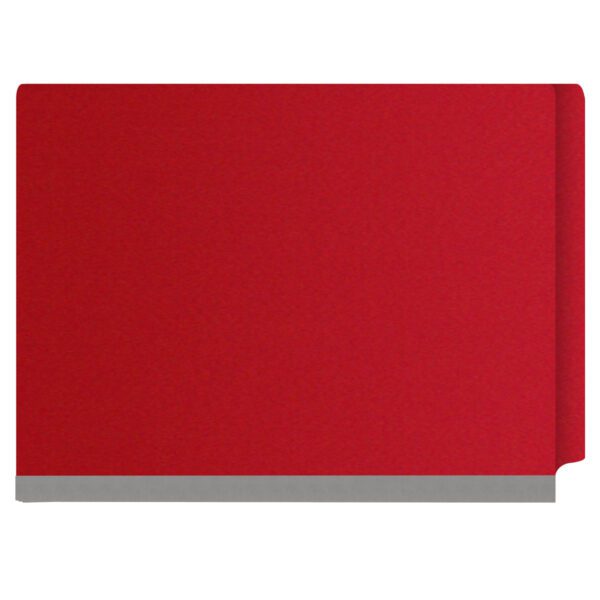 Side Tab Classification Folder, 2" Expansion, Letter Size, 2 Dividers, Deep Red (Box of 10) - Image 3