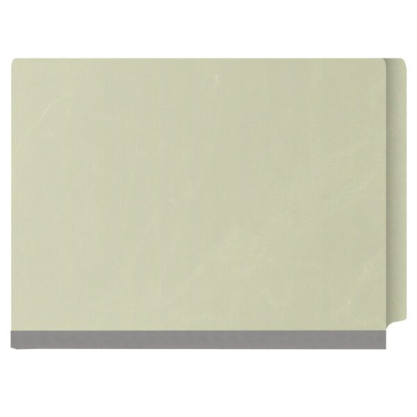 Side Tab Classification Folder, 2" Expansion, Letter Size, 2 Dividers, Pale Green (Box of 10) - Image 3