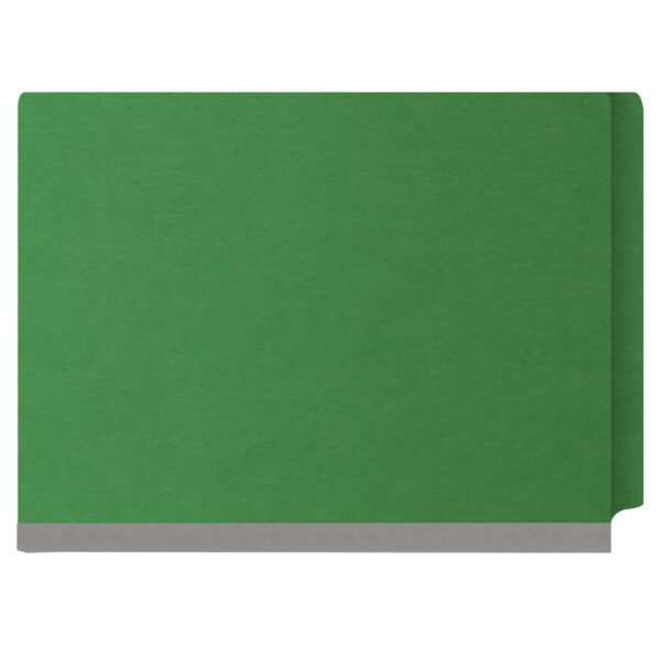 Side Tab Classification Folder, 2" Expansion, Legal Size, 2 Dividers, Moss Green (Box of 10) - Image 3