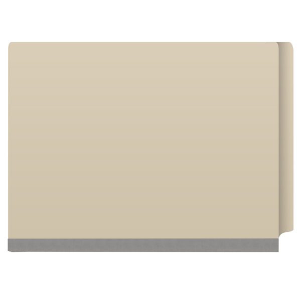 Side Tab Classification Folder, 2" Expansion, Letter Size, 2 Dividers, Manila (Box of 10) - Image 3
