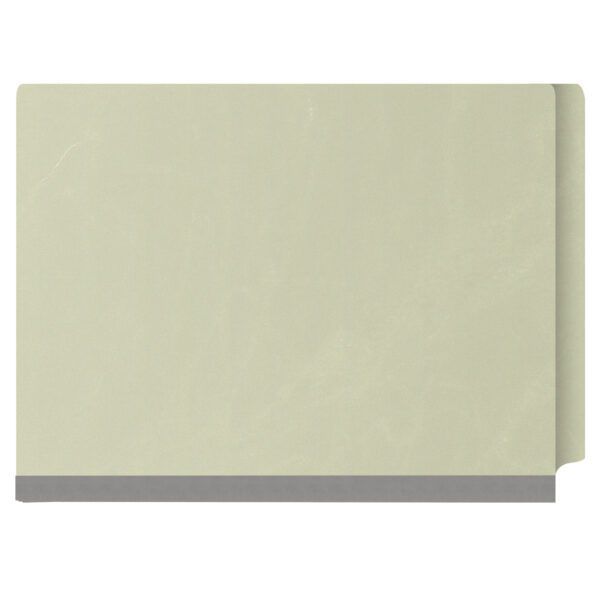 Side Tab Classification Folder, 2" Expansion, Letter Size, 3 Dividers, Pale Green (Box of 10) - Image 3
