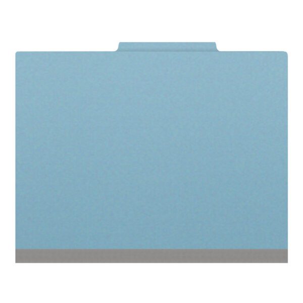 Top Tab Classification Folder, 2" Expansion, Letter Size, 1 Divider, Light Blue (Box of 10) - Image 3