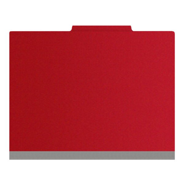 Top Tab Classification Folder, 2" Expansion, Letter Size, 1 Divider, Deep Red (Box of 10) - Image 3