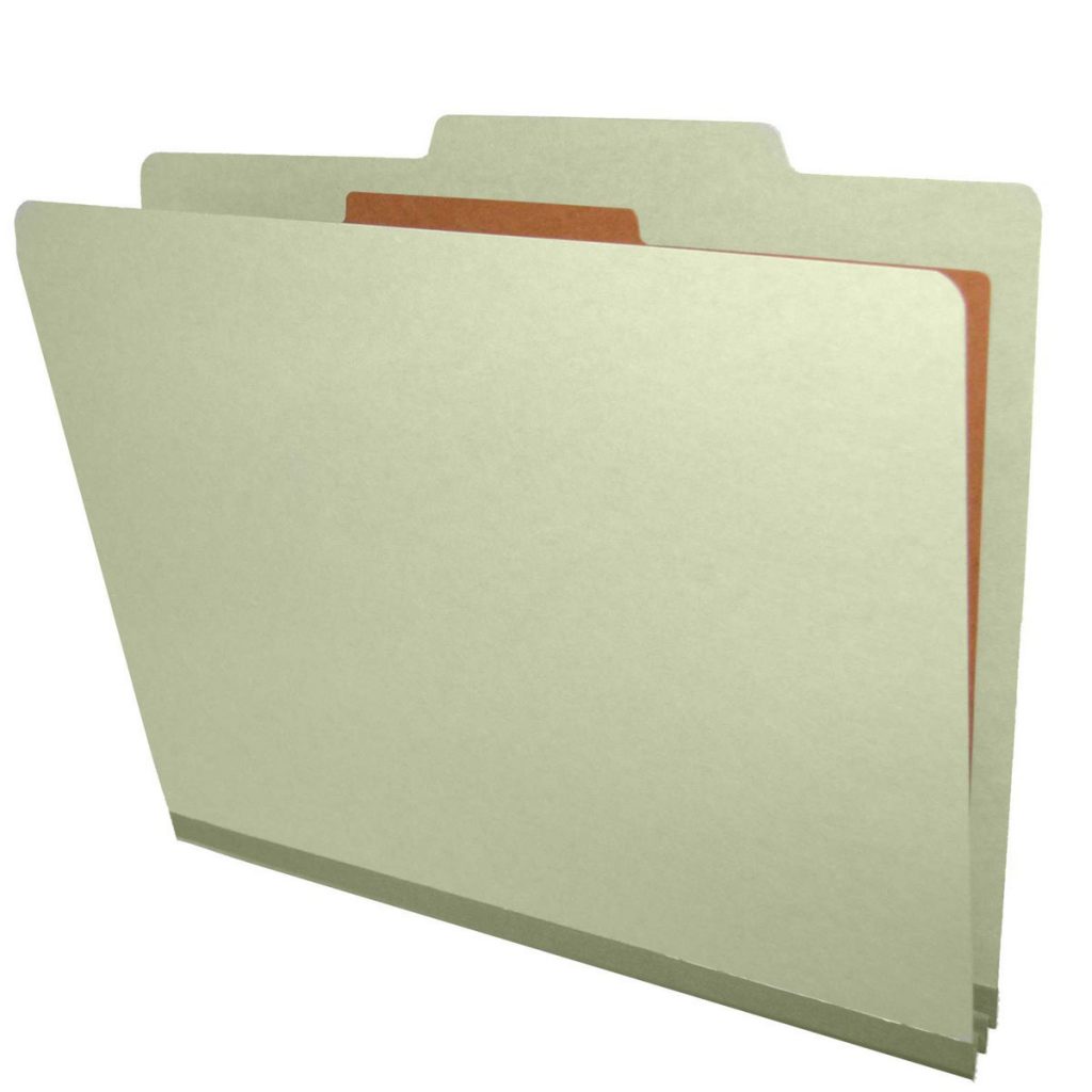 Top Tab Classification Folder, 2″ Expansion, Letter Size, 1 Divider ...