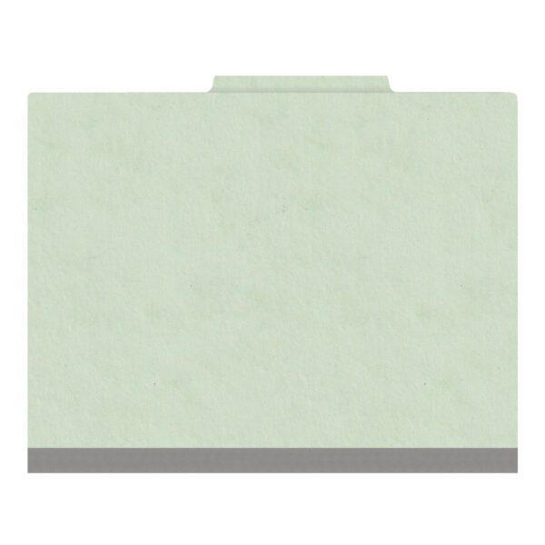Top Tab Classification Folder, 2" Expansion, Letter Size, 1 Divider, Pale Green (Box of 10) - Image 3