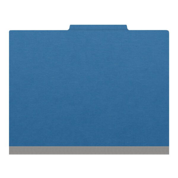 Top Tab Classification Folder, 2" Expansion, Letter Size, 1 Divider, Dark Blue (Box of 10) - Image 3