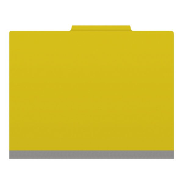 Top Tab Classification Folder, 2" Expansion, Letter Size, 1 Divider, Yellow (Box of 10) - Image 3