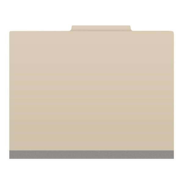 Top Tab Classification Folder, 2" Expansion, Letter Size, 1 Divider, Manila (Box of 10) - Image 3