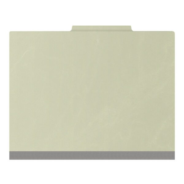 Top Tab Classification Folder, 2" Expansion, Letter Size, 2 Dividers, Pale Green (Box of 10) - Image 3
