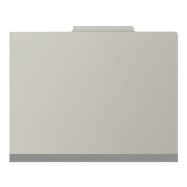 Top Tab Classification Folder, 2" Expansion, Letter Size, 2 Dividers, Light Gray (Box of 10) - Image 3