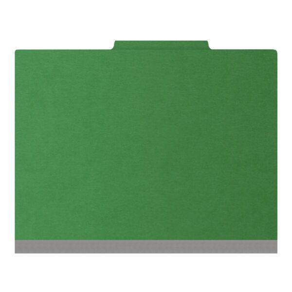 Top Tab Classification Folder, 2" Expansion, Letter Size, 2 Dividers, Moss Green (Box of 10) - Image 3