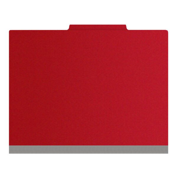 Top Tab Classification Folder, 2" Expansion, Letter Size, 3 Dividers, Deep Red (Box of 10) - Image 3