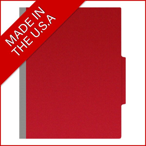 Top Tab Classification Folder, 2" Expansion, Letter Size, 3 Dividers, Deep Red (Box of 10) - Image 5