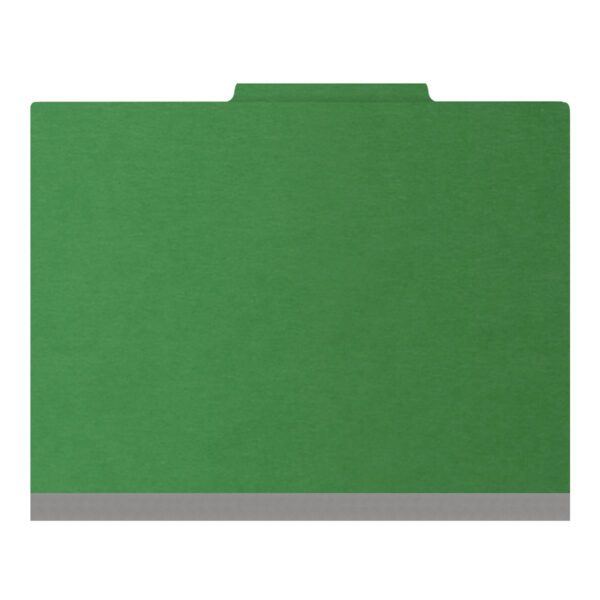 Top Tab Classification Folder, 2" Expansion, Letter Size, 3 Dividers, Moss Green (Box of 10) - Image 3