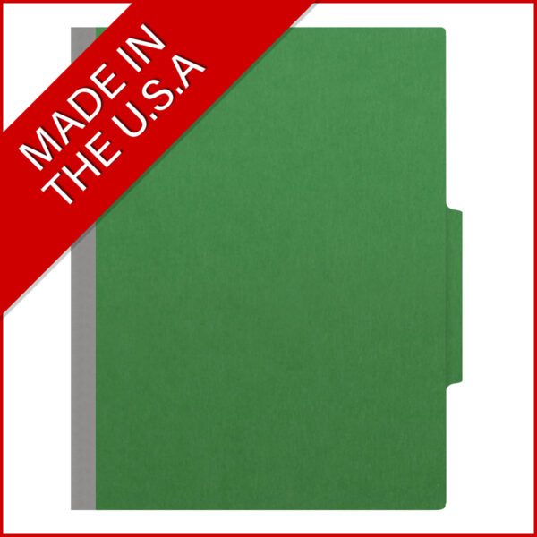 Top Tab Classification Folder, 2" Expansion, Letter Size, 3 Dividers, Moss Green (Box of 10) - Image 5