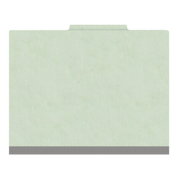 Top Tab Classification Folder, 2" Expansion, Letter Size, 3 Dividers, Pale Green (Box of 10) - Image 3