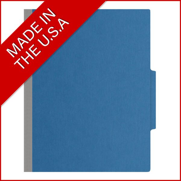 Top Tab Classification Folder, 2" Expansion, Letter Size, 3 Dividers, Dark Blue (Box of 10) - Image 5