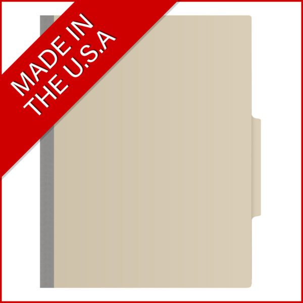 Top Tab Classification Folder, 2" Expansion, Letter Size, 3 Dividers, Manila (Box of 10) - Image 5