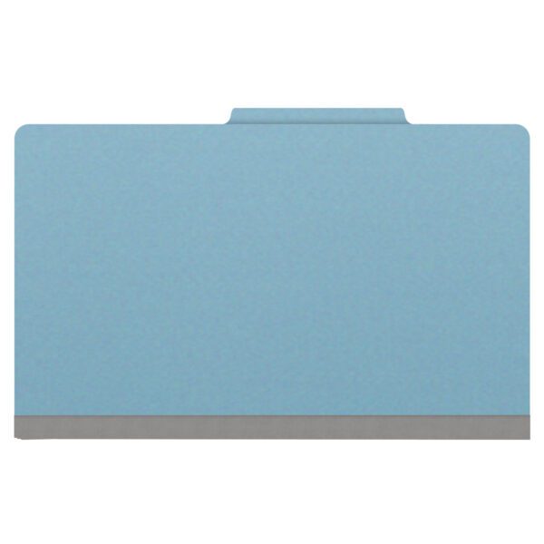 Top Tab Classification Folder, 2" Expansion, Legal Size, 2 Dividers, Light Blue (Box of 10) - Image 3