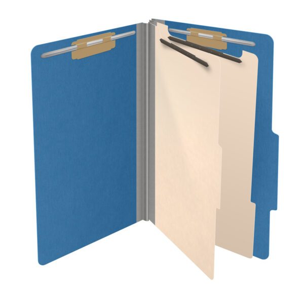 Top Tab Classification Folder, 2" Expansion, Legal Size, 2 Dividers, Dark Blue (Box of 10) - Image 4