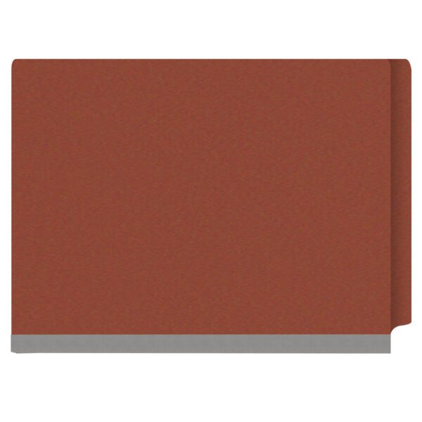 Side Tab Classification Folder, 2" Expansion, Letter Size, 2 Dividers, Brick Red (Box of 10) - Image 3