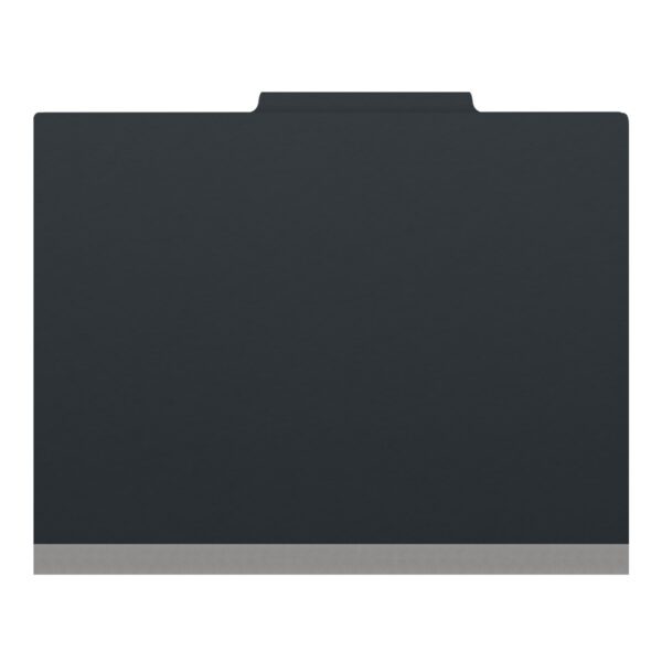 Top Tab Classification Folder, 2" Expansion, Letter Size, 2 Dividers, Black (Box of 10) - Image 3