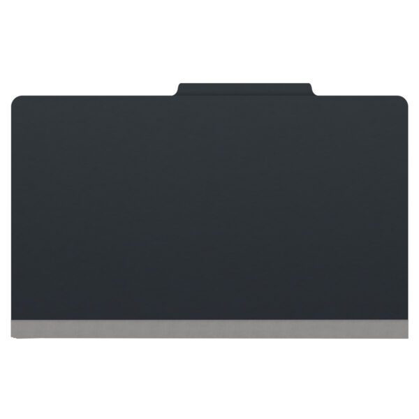 Top Tab Classification Folder, 2" Expansion, Legal Size, 1 Divider, Black (Box of 10) - Image 3