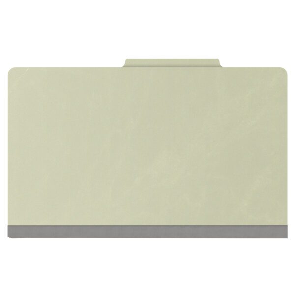 Top Tab Classification Folder, 2" Expansion, Legal Size, 1 Divider, Light Green (Box of 10) - Image 3