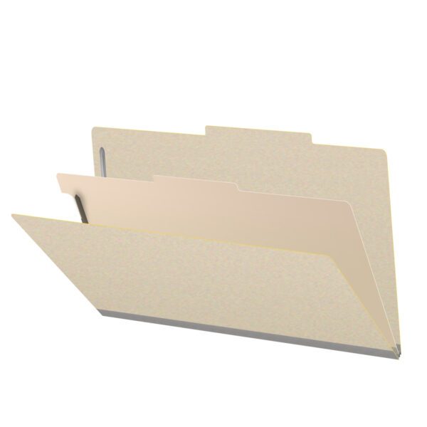 Top Tab Classification Folder, 2" Expansion, Legal Size, 1 Divider, Manila (Box of 10)
