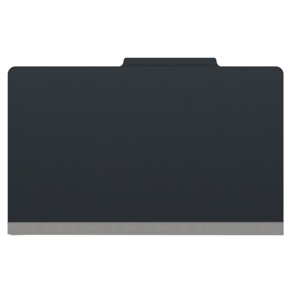 Top Tab Classification Folder, 2" Expansion, Legal Size, 2 Dividers, Black (Box of 10) - Image 3