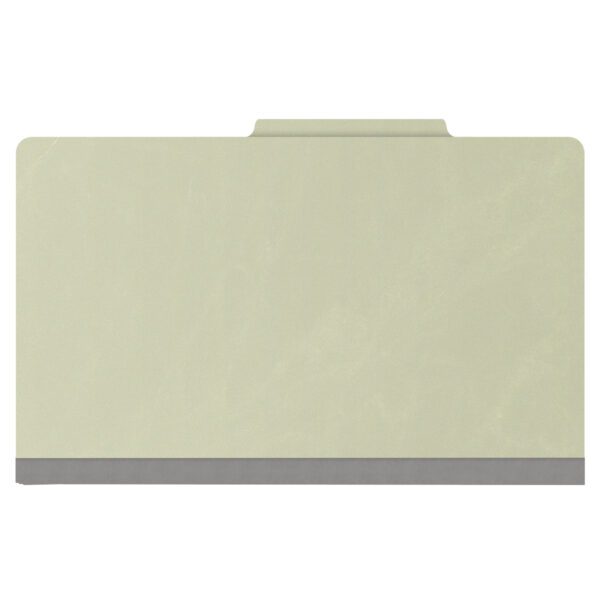 Top Tab Classification Folder, 2" Expansion, Legal Size, 2 Dividers, Pale Green (Box of 10) - Image 3